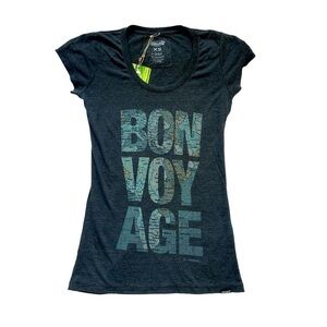 SOLD Women’s Tee Shirt Graphic Bon voyage St Thomas Size Vacation Coastal Travel